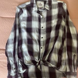 Purple and White Flannel